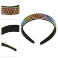 thumbnail image 4 of Unique Bargains Women Rhinestone Headband Wide Headband Bejewelled Hairband Women Luxury Sparkly Rainbow Color, 4 of 6