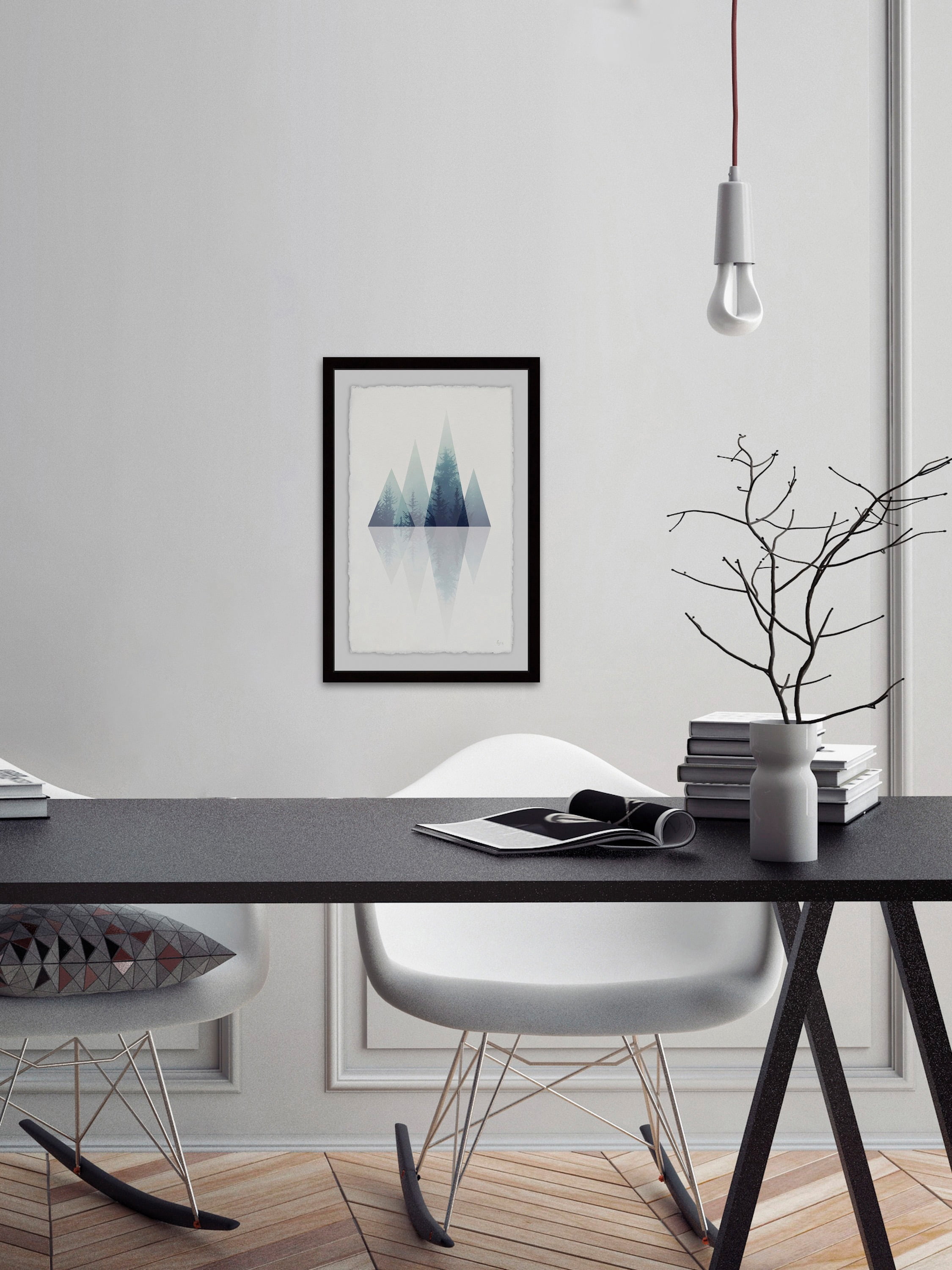 Bosque Azul Framed Painting Print