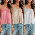 thumbnail image 5 of Women Glitter Sequin Sleeveless Vest Tank Tops Party Cocktail Clubwear camisole, 5 of 8