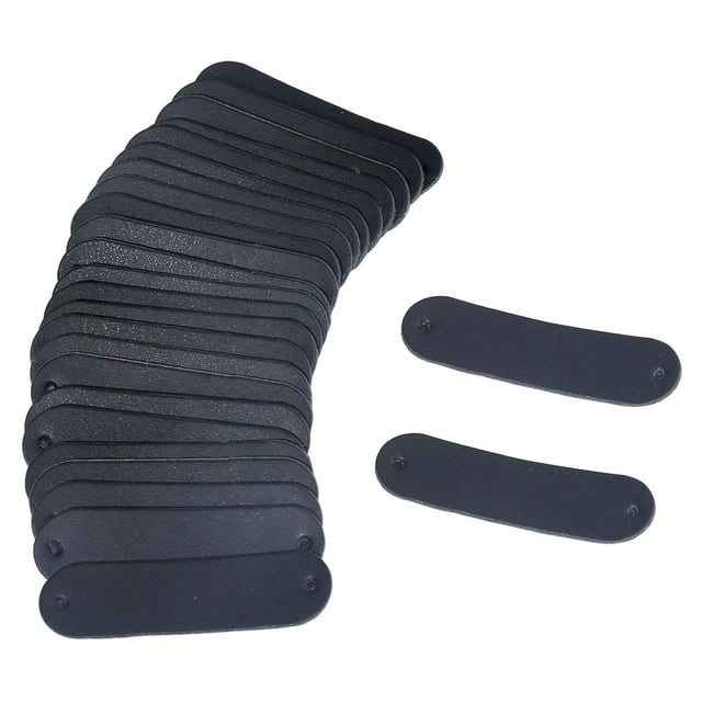 Rongfmy 100Pcs Blank Garment Tags DIY Craft Decoration Tags Handmade Fittings with Holes Black