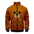 thumbnail image 3 of Chaqueta con estampado 3D de elefante, jirafa, conejo, para hombre, con estampado de animales de dibujos animados, chaqueta de calle de gran tamaño con cremallera, ropa para niños, 3 of 5