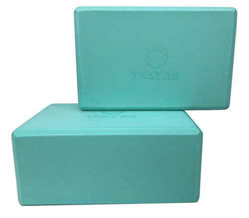 Teeyar Yoga Blocks Set Sturdy Odorless 3 Inch High Density Durable Foam Block for Yoga/Pilates/Gym Practice or 4 Inch Set of 2 Medium Density 2 Year Warranty 
