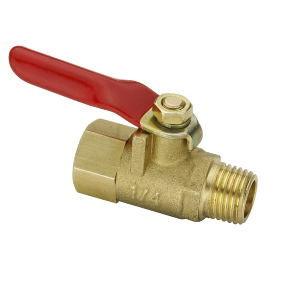 1/4" Male Female NPT Brass Ball Valve Water Moisture Air Tank Drain Shut Off