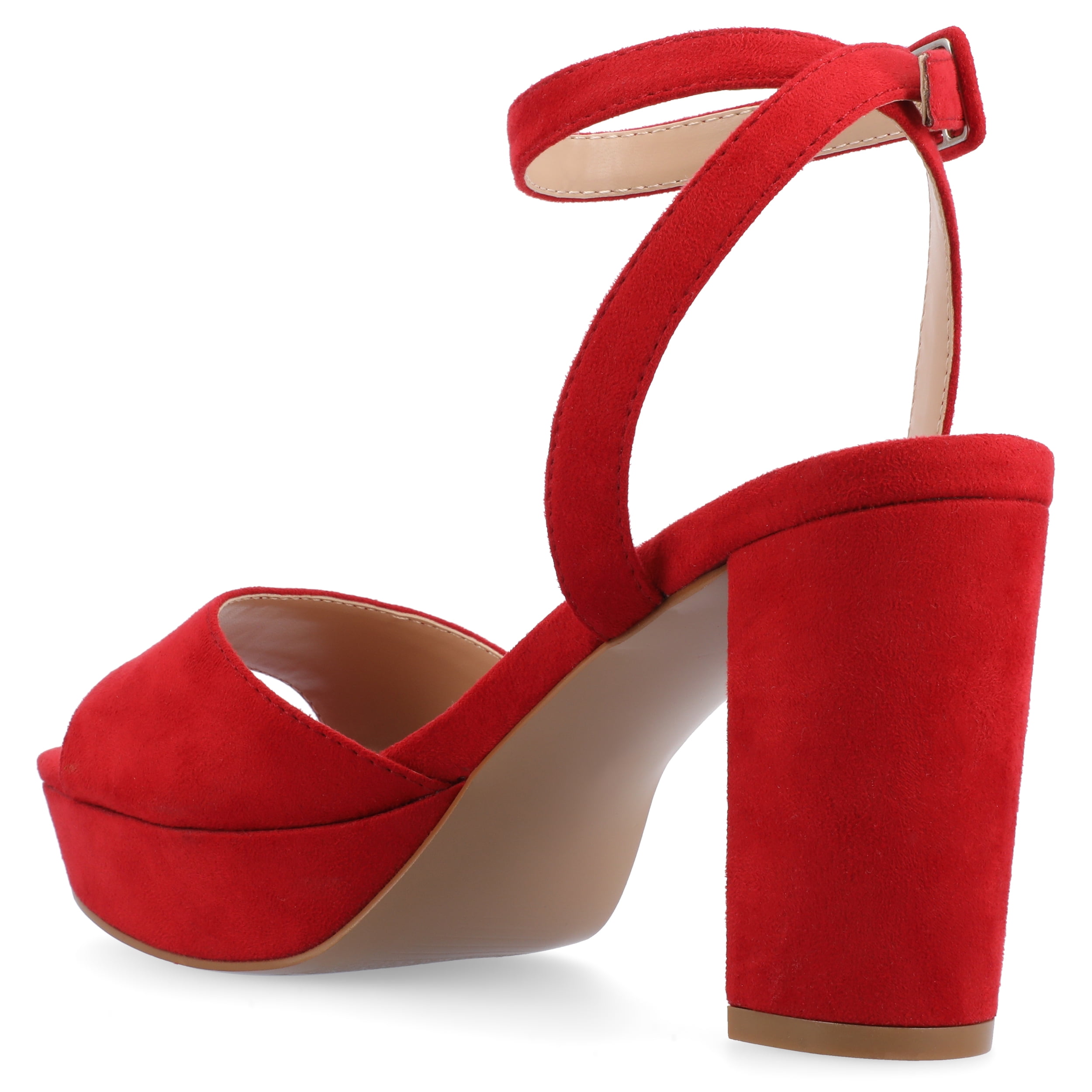 Journee Womens Nairri Vegan Leather Platform Heel Dress Sandals, Widths Available