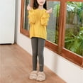 thumbnail image 6 of Ketyyh-chn99 Girls Leggings Cotton Full Length Stretchy Kids Pants Girls 2025 Uniform Pants Teen School Velvet Flare Leggings Size for 7-8 Years,Grey, 6 of 9