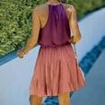 thumbnail image 4 of Pompotops Robe Décontractée Mode Femme Col en V en Chiffon Floral Boho Plage Manches Courtes, 4 of 7
