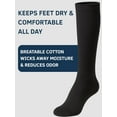thumbnail image 6 of Special Essentials Diabetic Socks for Men & Women – Non-Binding Over The Calf Extra Wide Top Cotton Neuropathy Socks (Black - 6 Pairs, Large), 6 of 6