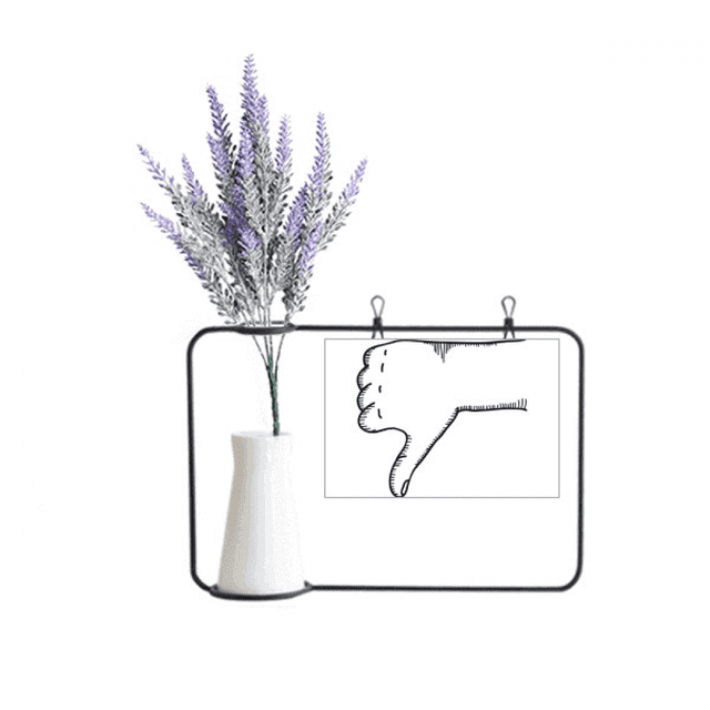 Ridículo gesto dibujo Patron Tarjeta de jarrón de lavanda artificial