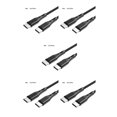 thumbnail image 3 of Sidaley Cable de carga Tipo C Cable de carga Cable de datos de carga rápida Cable de teléfono trenzado de nailon, 2 metros, 60 W, negro negro 2M 60W 5piezas, 3 of 6