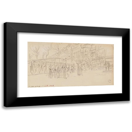 Frédéric Houbron 14x9 Black Modern Framed Museum Art Print Titled - Outdoor Boulevards (1895 - 1905)