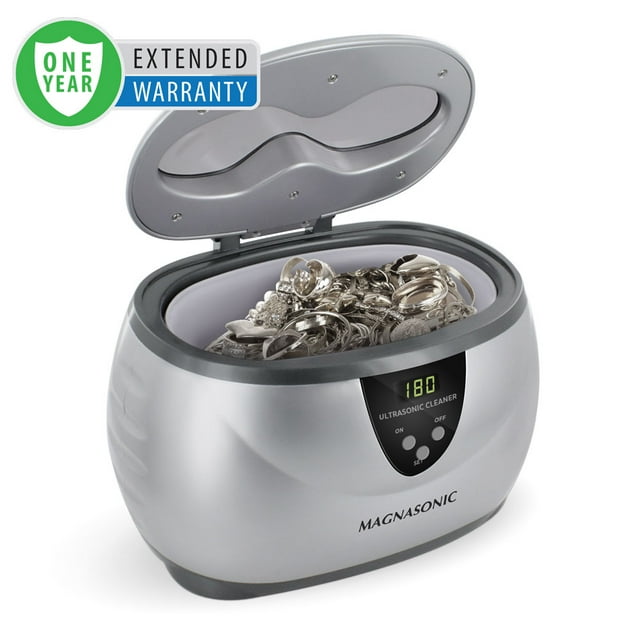 MAGNASONIC Professional Ultrasonic Jewelry and Eyeglass Cleaner With Digital Timer - 1 Year Extended Warranty