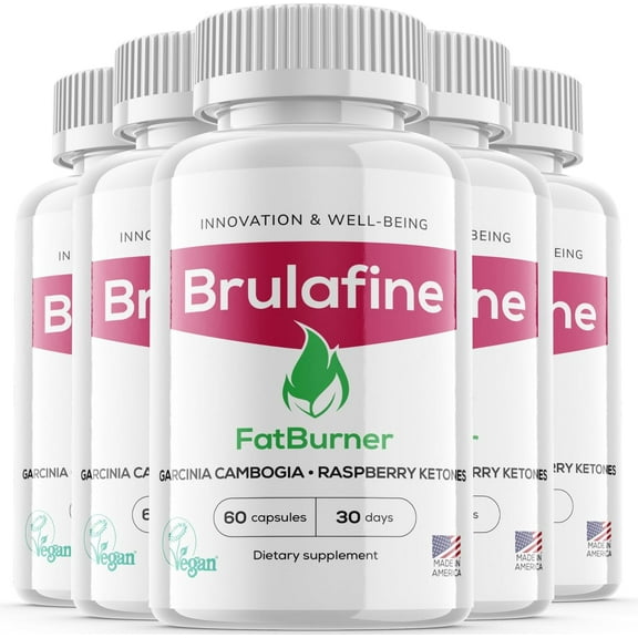 (5 Pack) Brulafine - Keto Weight Loss Formula - Energy & Focus Boosting Dietary Supplements for Weight Management & Metabolism - Advanced Fat Burn Raspberry Ketones Pills - 300 Capsules