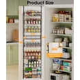 thumbnail image 5 of 8-Tier Adjustable Over the Door Pantry Organizer with 2 Sets Hooks Fits Most Doors, Hanging Spice Rack for Pantry Door Organizer And Storage, Black, 5 of 12