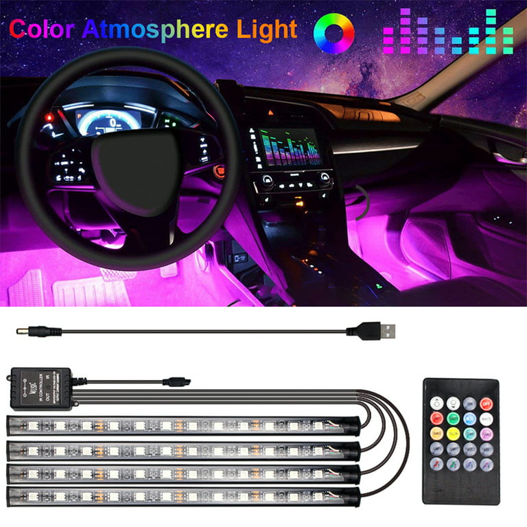 Led Light Strip,Car LED Strip Light 36 LED Multicolor Interior
