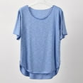 thumbnail image 3 of Birdeem T-Shirt Femme Col Rond Couleur Unie Manches Courtes Ample, 3 of 10