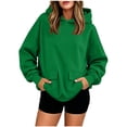 thumbnail image 2 of SYwaren Plus Size Sweatshirt for Women Pullover Hoodie Long Sleeve Casual Solid Color Dual Flap Pockets Fall Winter Tops, 2 of 8