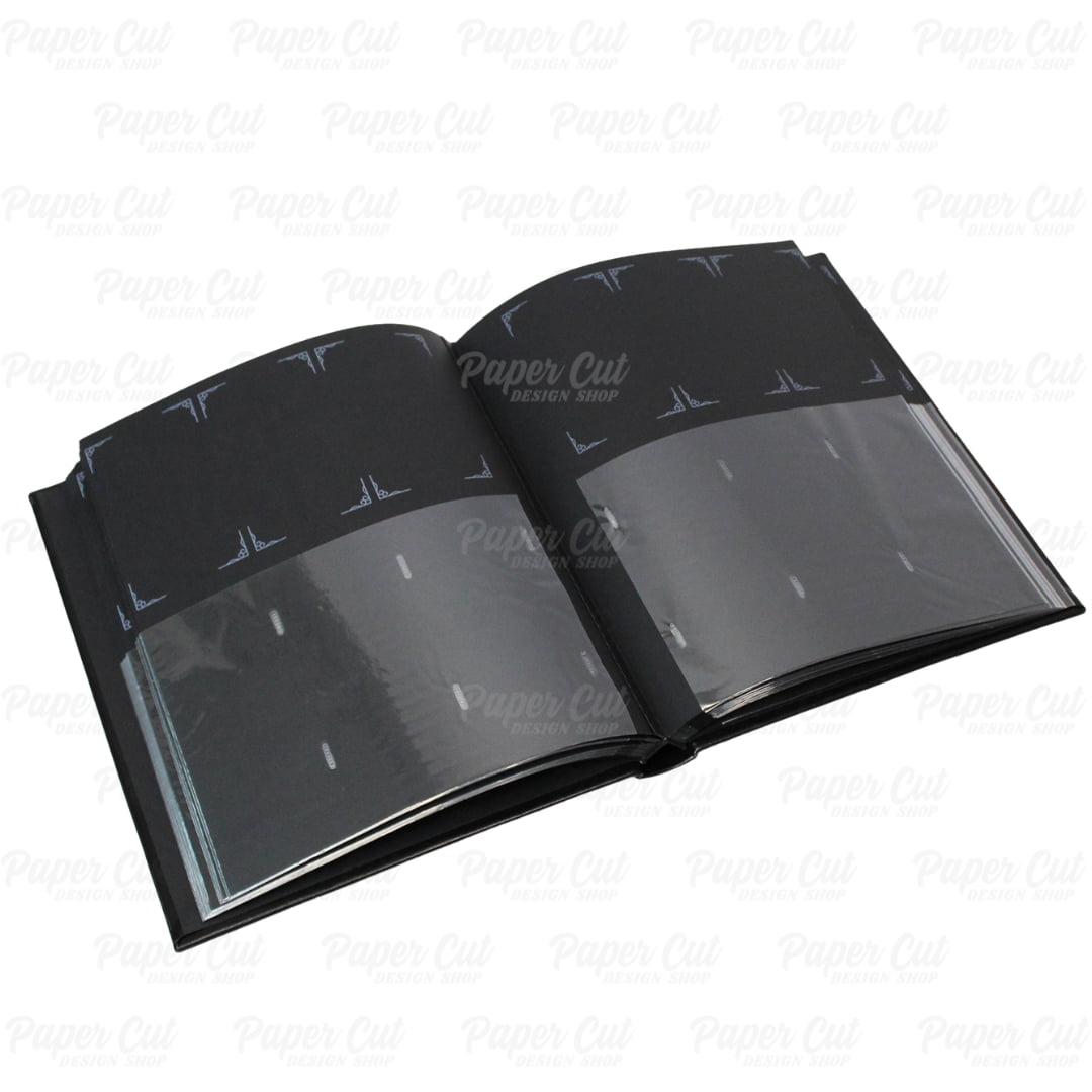 Paper Cut Design Shop Photo Booth Album Guestbook Slip In Black 2x6 with Storage Box Wedding Album Scrapbook Album