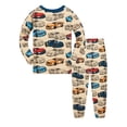thumbnail image 4 of QEFJNO 2-8Y Kids Boys 100% Cotton Pajamas Set Toddler 2-Piece Long Sleeve Sleepwear Little Boys Race Car Pjs, 4 of 10