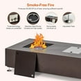 thumbnail image 6 of ChaoLink 48" Rectangle Propane Fire Pit Table, 50,000 BTU Modern Firepit with 16" Tank Cover, Wind Guard, Fire Glass, Rain Cover, 6 of 8
