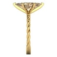 thumbnail image 3 of 2 ct Marquise Cut Yellow Moissanite Solitaire 18K Yellow Gold Womens Engagement Ring, 3 of 6