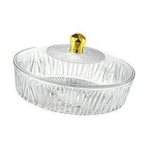 deevoka Serving Tray with Lid Round Food Storage Container for Party Desktop Wedding