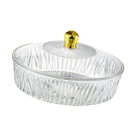 deevoka Serving Tray with Lid Round Food Storage Container for Party Desktop Wedding