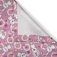 thumbnail image 6 of Ambesonne Cartoon Animal Valance & Curtain, Doodle Kawaii, 55"x30", Pink Peach White, 6 of 6