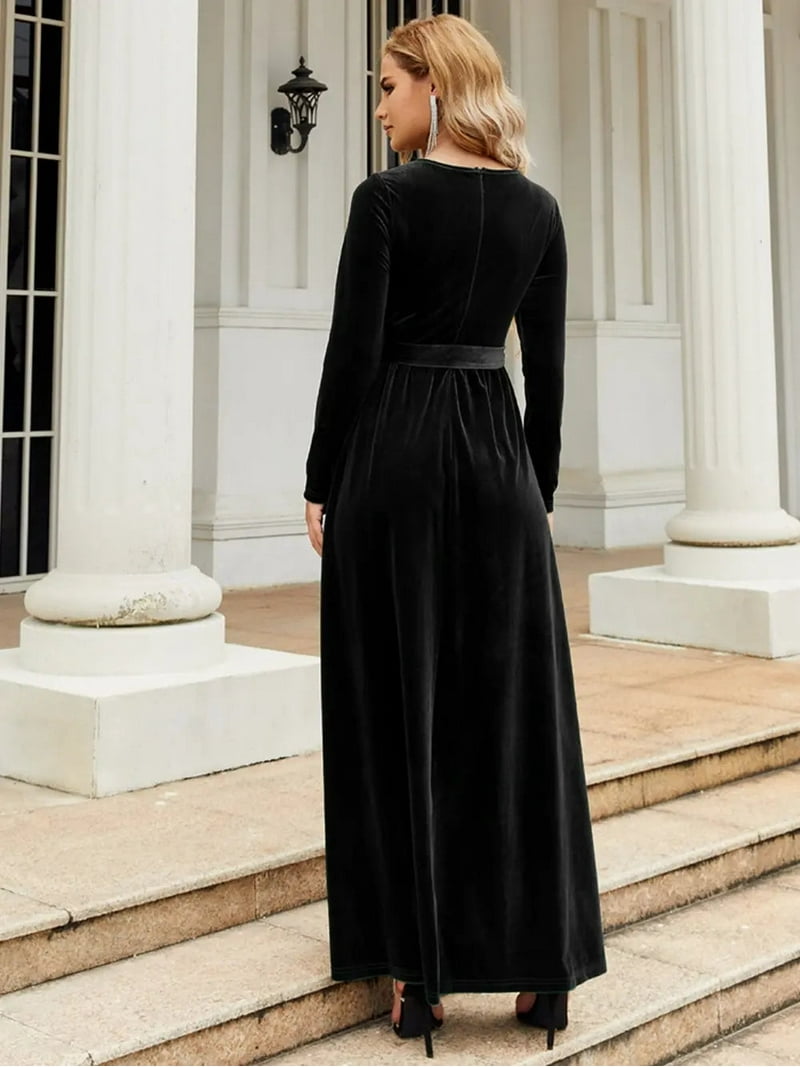 100 polyester dress stretchy womens elegant high waisted a line sleeve dress 100