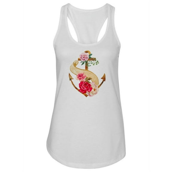 Hipster Anchor Design Tank Women -Image by Shutterstock, Female Small