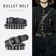 thumbnail image 2 of Studded Belt, Metal Punk Rock Rivet Belt with Bright Pyramid Studded for Women Men, 2 of 8
