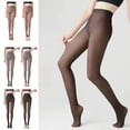 thumbnail image 2 of Ruifaya Leggings de vellón para mujer nuevos y calientes de color nude transparente y gruesos, 2 of 7