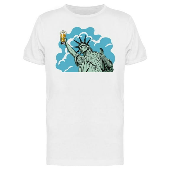 Statue Of Liberty Holding A Beer T-Shirt Men -Image by Shutterstock, Male XX-Large