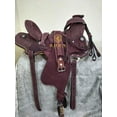 thumbnail image 2 of Rough out Wade Wide Tree Gullet Western Leather Horse Tack Saddle With Set., 2 of 4