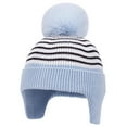 thumbnail image 2 of Eltusu Boys Hats Scarves Gloves Sets, Soft Thermal Pompom Beanies Scarves Mittens Sets 3-10 T Size Acrylic, 2 of 5