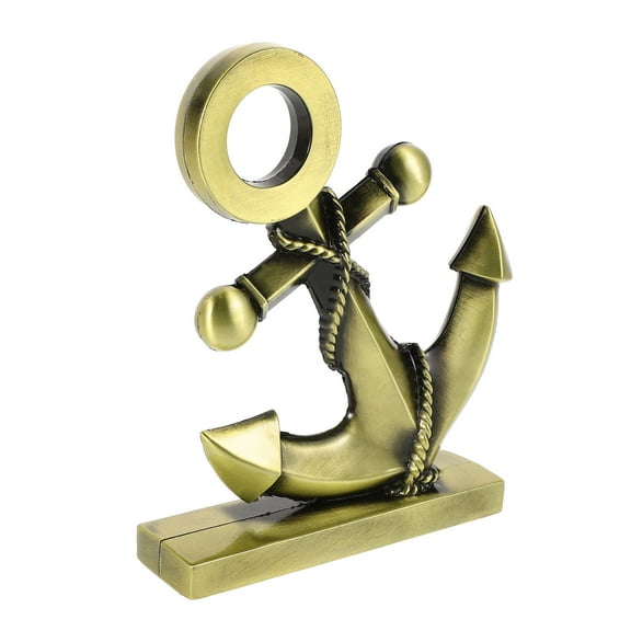 Masteelf Decorative Mediterranean Anchor Figurine Antique Nautical Style Anchor Metal Anchor Decoration Retro Anchor Sculpture for Bar and Restaurant