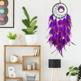 thumbnail image 5 of Blukids Large Dream Catchers for Girls Women Room Decor Boho Moon Dream Catcher Wall Decor Turquoise Hanging Ornament for Living Room Dorm Decor Hippie Gifts(Purple), 5 of 6