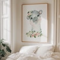 thumbnail image 6 of Hippo, Jungle Animals, Safari Animals, Pink Flowers, Girl Nursery - Illustration Watercolor Animal Floral Whimsical Unframed Wall Art Print 30 x 40 inches, 6 of 13
