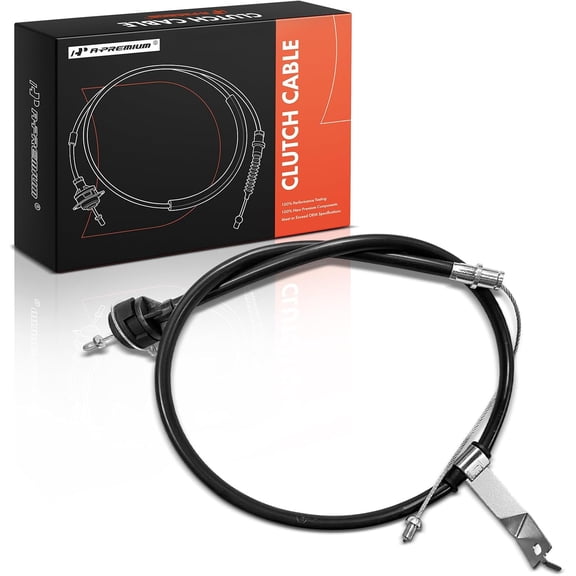 A-Premium 57.625 Inch Clutch Cable Compatible with Ford Mustang 1982-1993 & Mercury Capri 1982-1986, 3.8L 4.2L 5.0L, Manual Transmission
