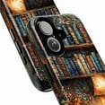 thumbnail image 2 of 3 in 1 Vintage Bookshelf Phone Case Set, Dark Academia Bookworm Aesthetic Cover for iPhone 16 15 14 13 12 11 Pro Max Plus Mini, 2 of 6