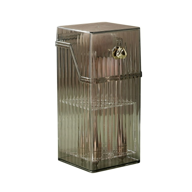 Caja De Almacenamiento De Brochas De Maquillaje, Caja De Almacenamiento De Brochas Cosméticas De Plástico Para Lápiz De Cejas