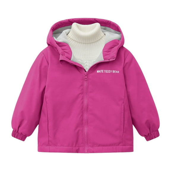 REDARER Girls Insulated Hooded Jacket, Windproof Lined Winter Coat with Zip Pockets, Warm Thermal Outerwear,Size:12-14 Years