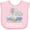AD-Pink, variant on Inktastic My Babysitter Loves Me to the Moon and Back Elephant Family Boys or Girls Baby Bib