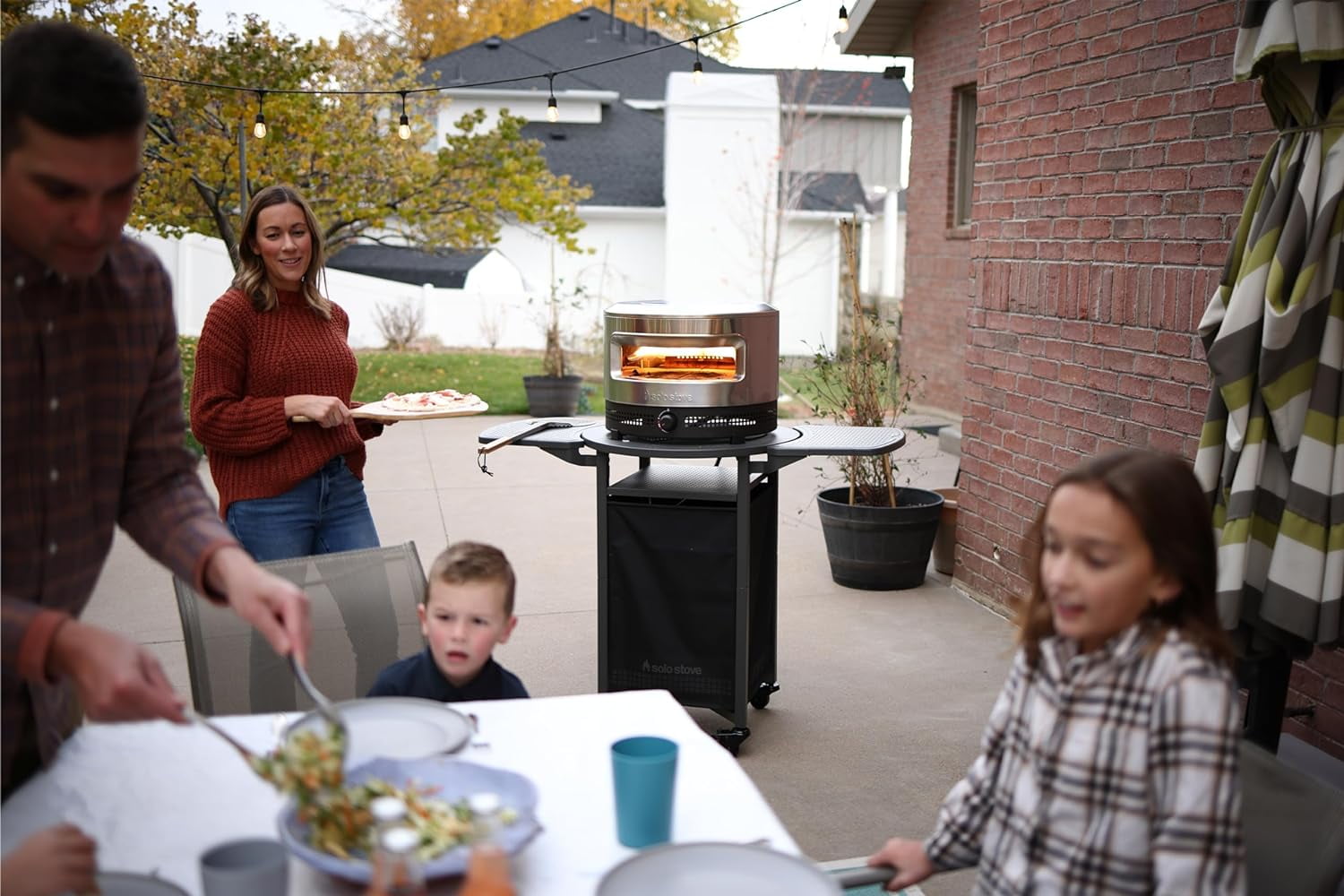 Solo Stove Pizza Oven Cart for Outdoor Pi Pizza Ovens | Portable Pizza Oven Table, Compatible with the entire Pi family, Locking Wheels, Foldable Shelves, Steel, Height: 35.75 in, Weight: 43 lbs
