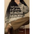 thumbnail image 4 of Suéteres de mujer de otoño con letras, estilo preppy americano, holgados, ropa de calle, hipster, punk, tejidos de punto, tiernos, elegantes, cuello redondo, manga larga, chic., 4 of 5