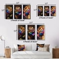 thumbnail image 4 of Designart "Hyperrealistic Rainbow Peony with Liquid Gold Drips IV" Floral & Botanical Framed Wall Art Set Of 3 - Multicolor Peonies Frame Gallery Wall Set For Home Decor, 4 of 6