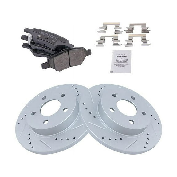 Rear Brake Pad and Rotor Kit - Compatible with 2005 - 2010 Pontiac G6 2006 2007 2008 2009