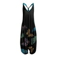 thumbnail image 1 of Cathalem Womens Summer Jumpsuits High Waist Vacation Linen Rompers Dressy,Black M, 1 of 3