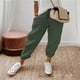 thumbnail image 4 of Pantalones casuales elásticos con bolsillos de algodón y lino para mujer de Europa y América., 4 of 6
