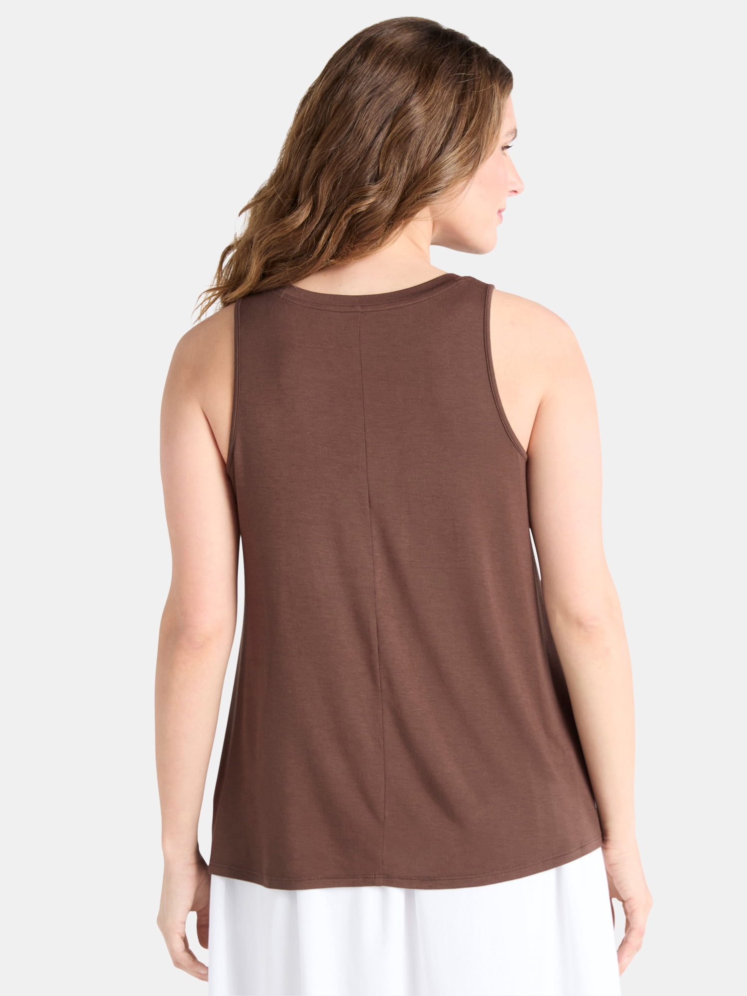 Time and Tru Women's High Low Tank Top, Sizes XS-XXXL