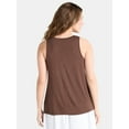 thumbnail image 3 of Time and Tru Women's High Low Tank Top, Sizes XS-XXXL, 3 of 4